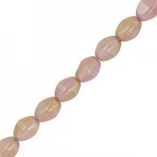 Czech Pinch beads 5x3mm Chalk white red luster 03000/14495